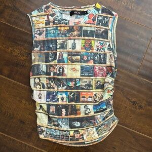 Micas Sleeveless Ruched Crop Top | Size XS